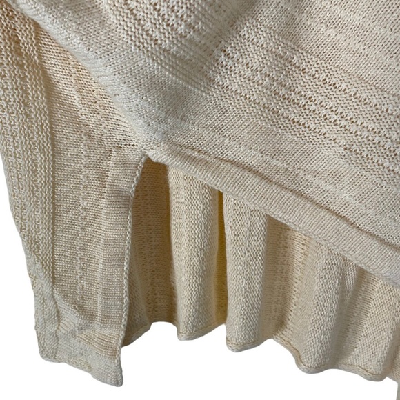 Joie Cardigan Sweater Women's Large Yellow Open Front Textured Linen Blend NWT - Picture 6 of 9